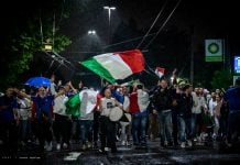 Italy fans during Euro 2020
