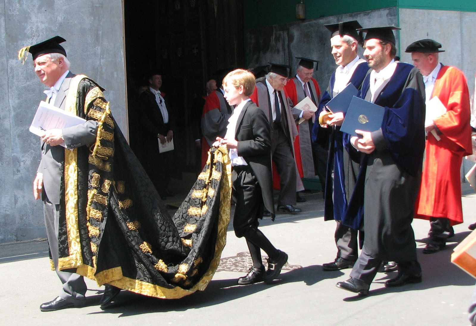 Christ Patten leaves the Sheldonian Theatre following Encaenia (2009)