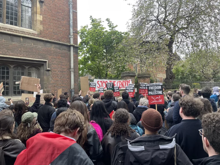 ‘Rally for Gaza’ protest at Oxford Union talk featuring Nancy Pelosi