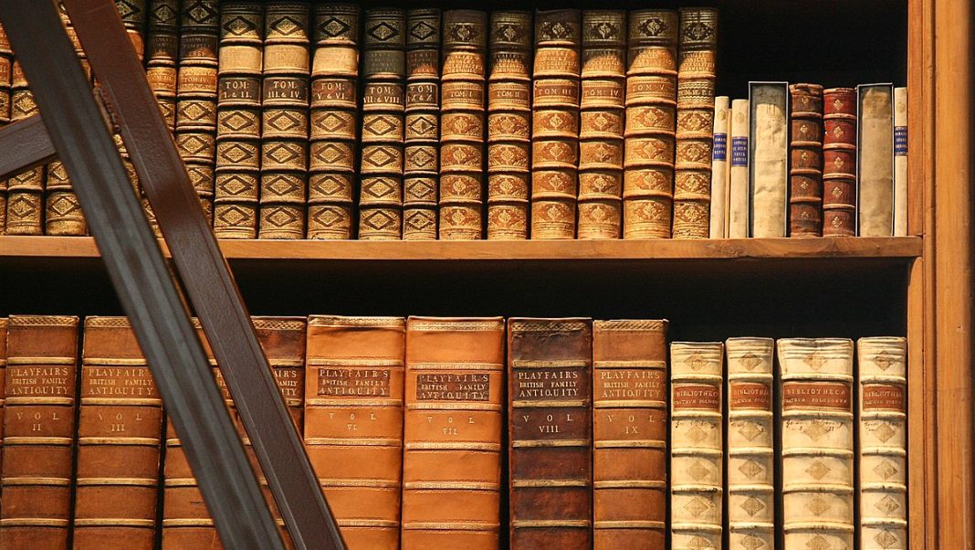 shelves of books