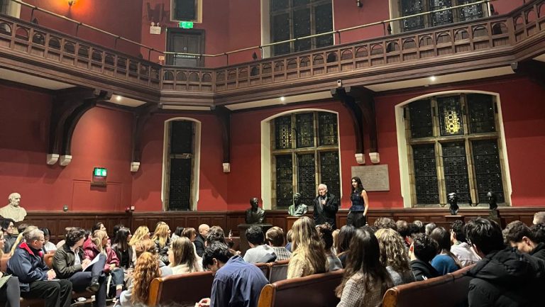 Holocaust survivor speaks with student granddaughter for memorial day