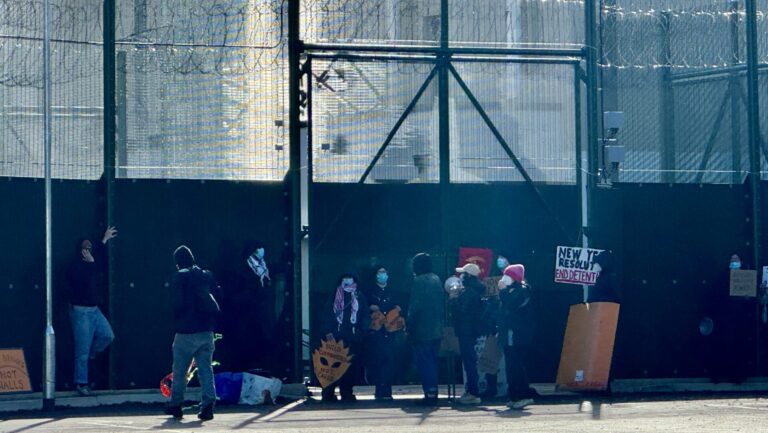 Students join protest outside re-opened Campsfield House