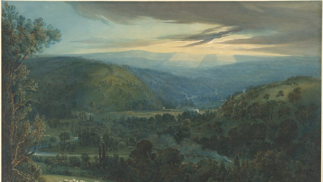 Painting of a green landscape by William Turner